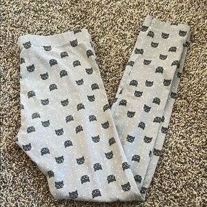 Wonder Nation Gray Cat Print Pajama Bottoms